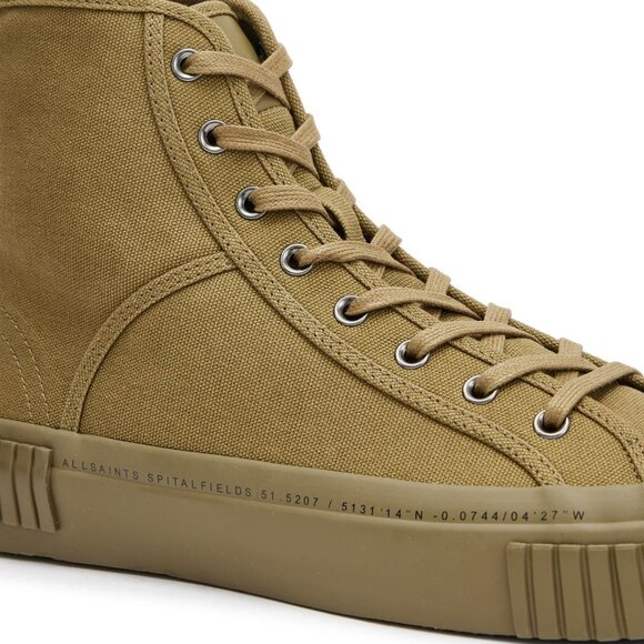 Allsaints Dana Ghost High Top Sneaker Olive Green EU 40 - Picture 4 of 5